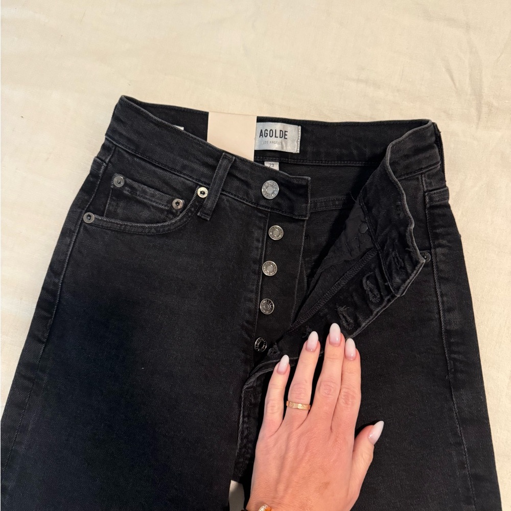 Agolde High-Rise Black Jeans for Women